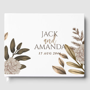 Rustic Elegance Chic Floral Wedding Guestbook