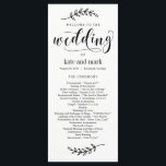 Rustic Elegance EDITABLE COLOR Wedding Program Programme<br><div class="desc">Simply elegant programs that are perfect for sharing important details of your special day with your guests. Design by © berryberrysweet . Printable digital files are available! Visit our website at www.berryberrysweet.com for more details!</div>