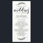 Rustic Elegance EDITABLE COLOR Wedding Program Programme<br><div class="desc">Simply elegant programs that are perfect for sharing important details of your special day with your guests. Design by © berryberrysweet . Printable digital files are available! Visit our website at www.berryberrysweet.com for more details!</div>