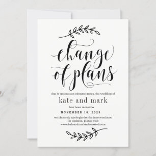 Rustic Elegance EDITABLE COLOR Wedding Update Card