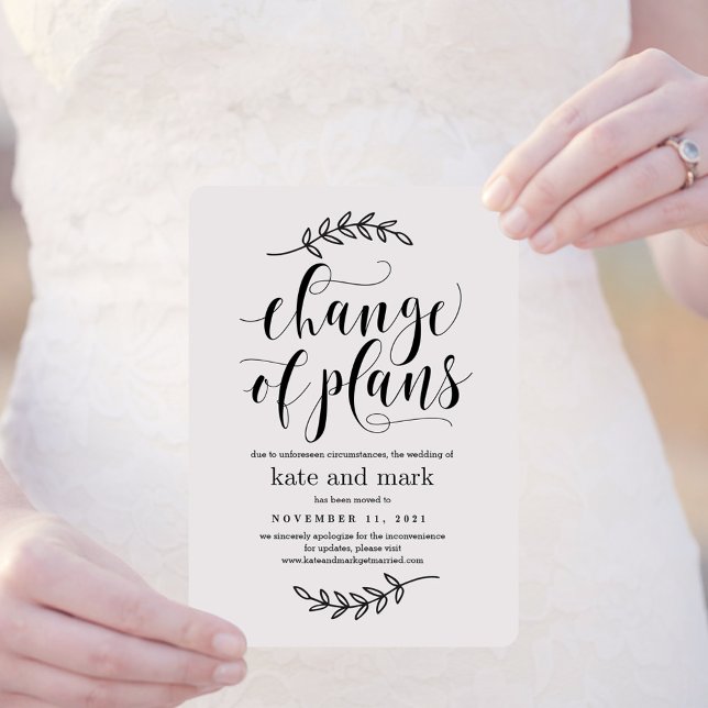 Rustic Elegance EDITABLE COLOR Wedding Update Card (Creator Uploaded)