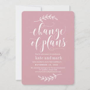 Rustic Elegance EDITABLE COLOR Wedding Update Card