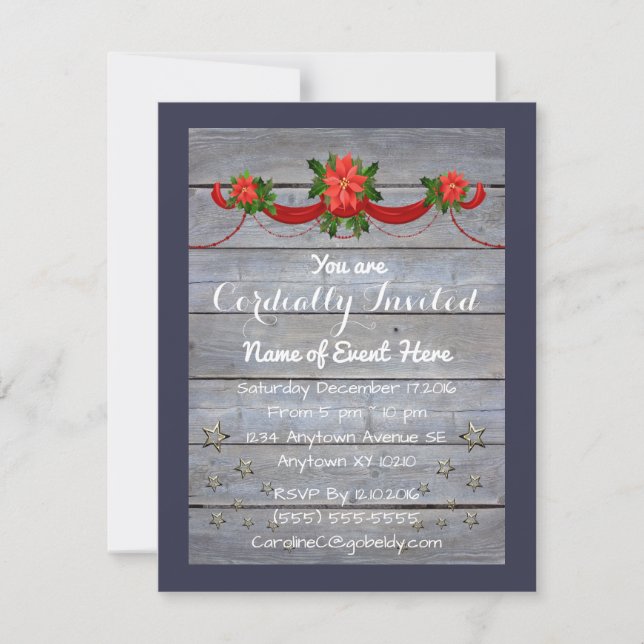 Rustic Elegance, Event Invitation (Front)
