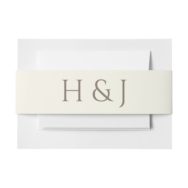 Rustic Elegance Fall Pinecone Invitation Belly Band (Front Example)