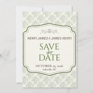 Rustic Elegance Fall Pinecone Save The Date