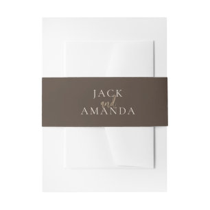 Rustic Elegance Floral Wedding Belly Band Invitation Belly Band
