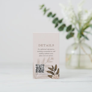 Rustic Elegance Floral Wedding Enclosure Cards