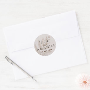 Rustic Elegance Floral Wedding stationery stickers