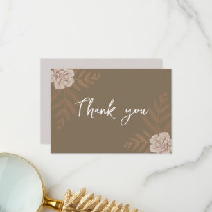 Rustic Elegance Floral Wedding Thank you Cards