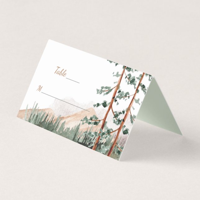 Rustic Elegance Mountains Forest Pine Spruce Trees (Front)