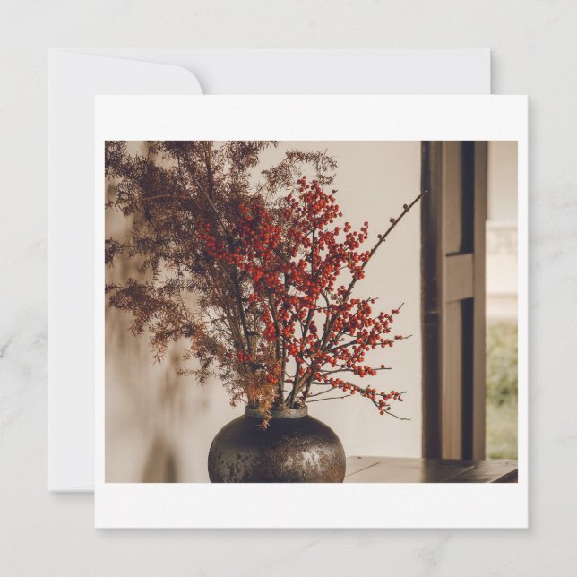 "Rustic Elegance – Nature in a Vase" Card (Front)