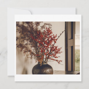 "Rustic Elegance – Nature in a Vase" Card