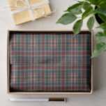 Rustic Elegance Plaid Cranberry Dk Blue Teal Green Tissue Paper<br><div class="desc">Elegant yet rustic plaid pattern in deep cranberry red,  dark teal green,  and dark navy blue with faux gold threads.  Perfect for gifting and crafts for holiday and occasions.</div>