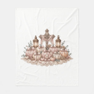 Rustic Elegance Pumpkin Patch Throw Blanket
