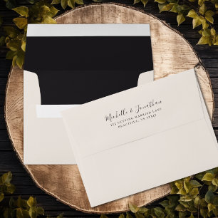 Rustic Elegance Return Address Wedding Envelope