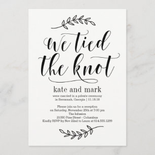 Rustic Elegance Wedding Elopement Invitation