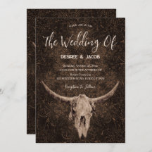 Rustic Elegant Brown Western Bull Skull