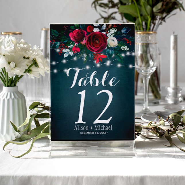 Rustic elegant burgundy peony wedding table number (Creator Uploaded)