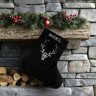Rustic Elegant Christmas Plaid Deer Stockings