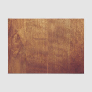 Rustic Elegant Cottage Texture Brown Wood Grain Tissue Paper