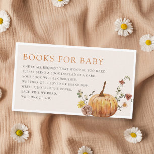 Rustic Elegant Fall Baby Shower Book Request Enclosure Card
