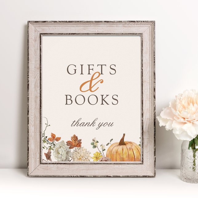 Rustic Elegant Fall Baby Shower Gifts Sign (Creator Uploaded)