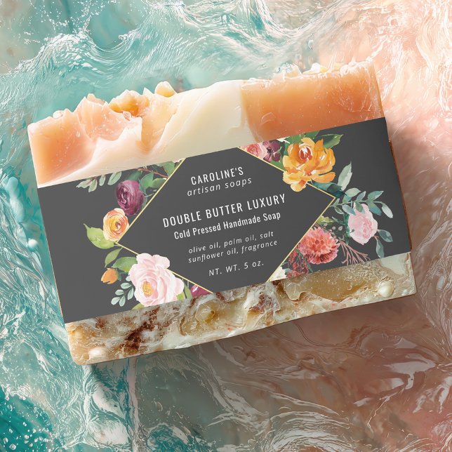 Rustic Elegant Floral Handmade Soap Packaging Invitation Belly Band (Creator Uploaded)