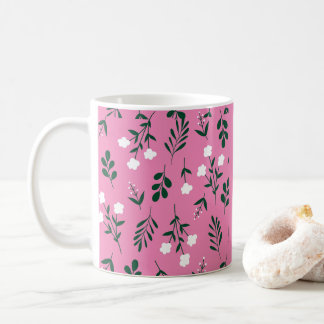 Rustic Elegant Floral Pattern Coffee Mug