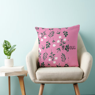 Rustic Elegant Floral Pattern Cushion
