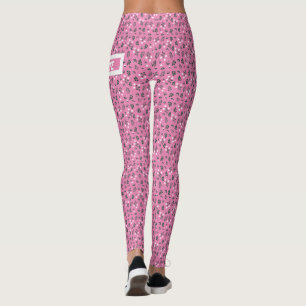 Rustic Elegant Floral Pattern Leggings