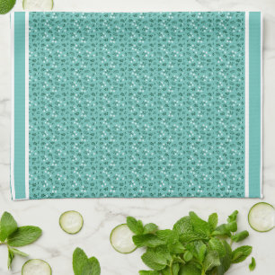 Rustic Elegant Floral Pattern Tea Towel