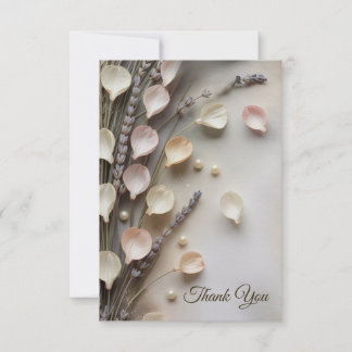 Rustic Elegant Floral Thank You Card