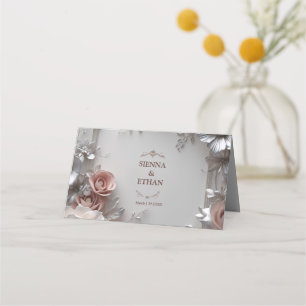 Rustic Elegant Floral Wedding  Place Card