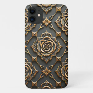 Rustic Elegant Metallic Rose Case-Mate iPhone Case