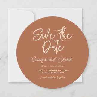 Rustic Elegant Minimalist Bohemian Wedding Simple Save The Date