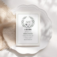 Rustic Elegant Monogram I Do BBQ Couples Shower