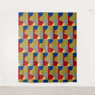 Rustic Elegant Monogram Multicolor Tapestry