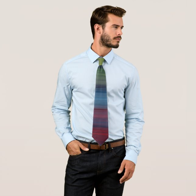 Rustic Elegant Multicolor Teal Tie (In Situ)
