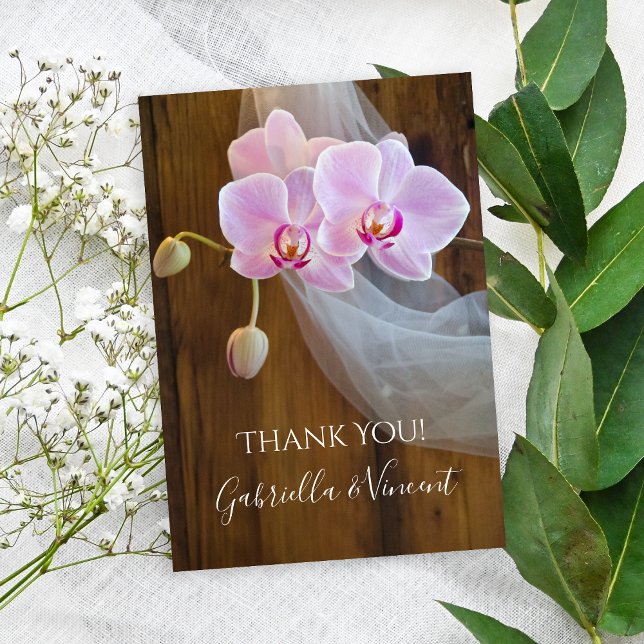Rustic Elegant Orchids Barn Wedding Thank You (Creator Uploaded)