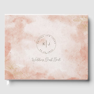 Rustic Elegant Pink wedding Guest Book