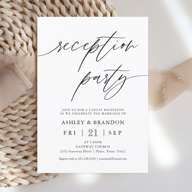Rustic Elegant Reception Party Invitations (Creator Uploaded)