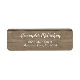 Rustic Elegant Script Return Address Label