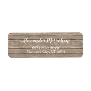 Rustic Elegant Script Return Address Label