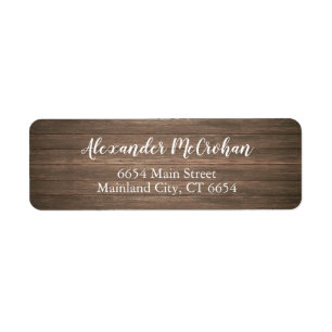 Rustic Elegant Script Return Address Label