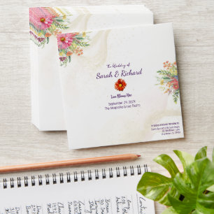 Rustic Elegant Spring Wildflower Wedding Envelope