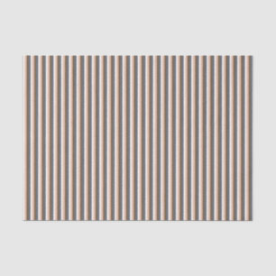 Rustic Elegant Vertical Stripes Pink Brown Grey Tissue Paper