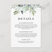 Rustic Elegant Watercolor Greenery Wedding Details