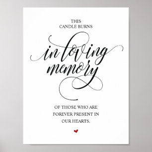 Rustic Elegant Wedding Memorial Table Candle Sign