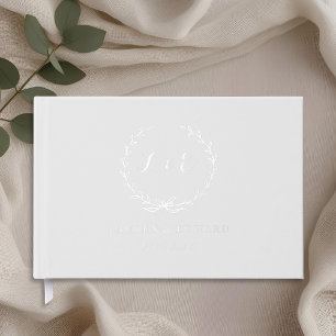 Rustic Elegant White Lace Wedding Guest Book
