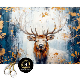 Rustic Elk Decoupage Tissue Paper